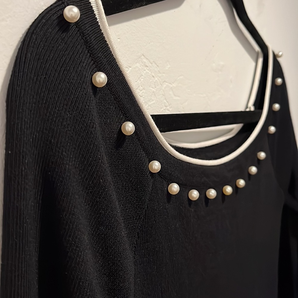 Jean Louis Francois Black Long Sleeve Dress Size S/M - Picture 5 of 13
